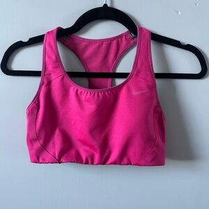 Pink Nike sports bra